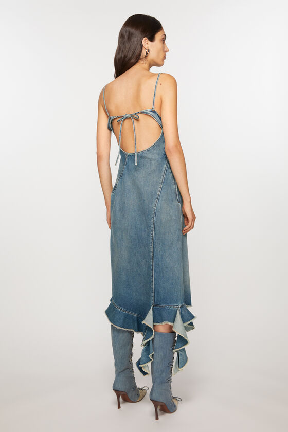 (image for) Compact Ruffle strap denim dress